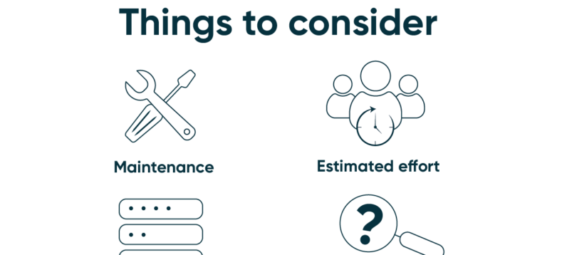 Infographic on build vs buy decisions for assessments