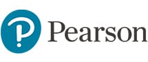 Pearson logo with a white stylised P inside a blue circle, followed by the word Pearson in black serif font on a white background.