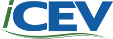 The iCEV logo features a lowercase green i followed by bold blue uppercase letters CEV, with green curved lines underneath.